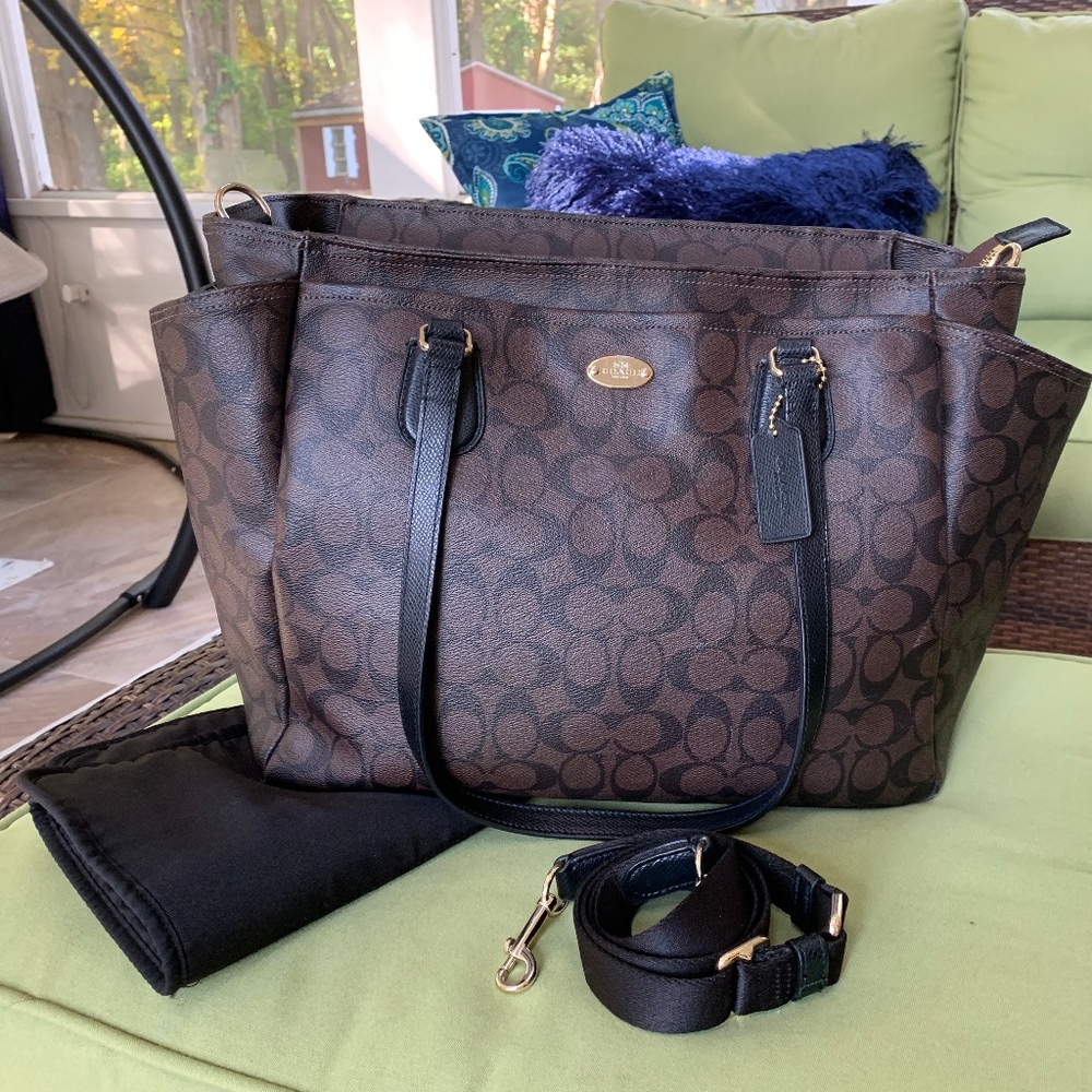 Signature Canvas(pattern) Coach Diaper Bag